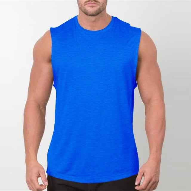 Brand New Plain Tank Top Men Bodybuilding Singlet Gyms Strin - Luxovo.cc