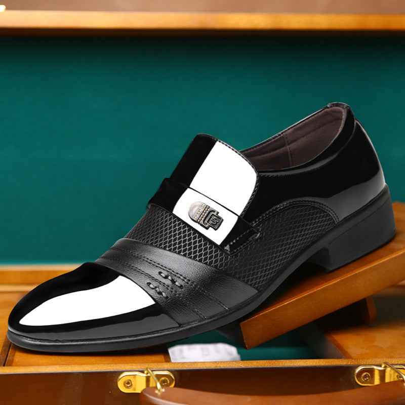 Business Formal Youth British Leather Shoes - Luxovo.cc