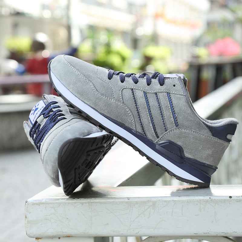 Leather sneakers men casual shoes students - Luxovo.cc