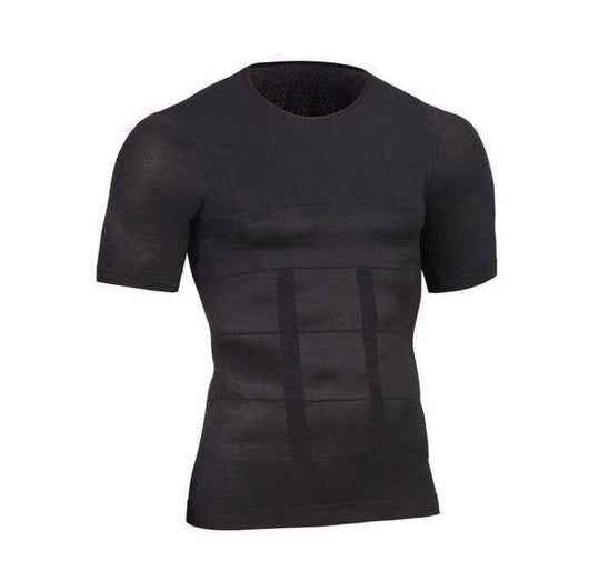 Male Chest Compression T-shirt Fitness Hero Belly Buster Slimming - Luxovo.cc