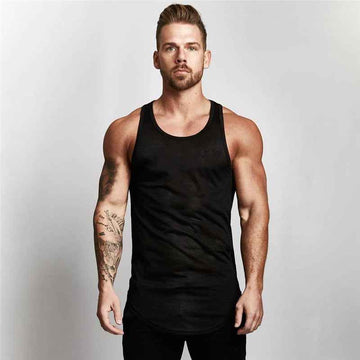 gym clothes tank top sportswear vest men - Luxovo.cc