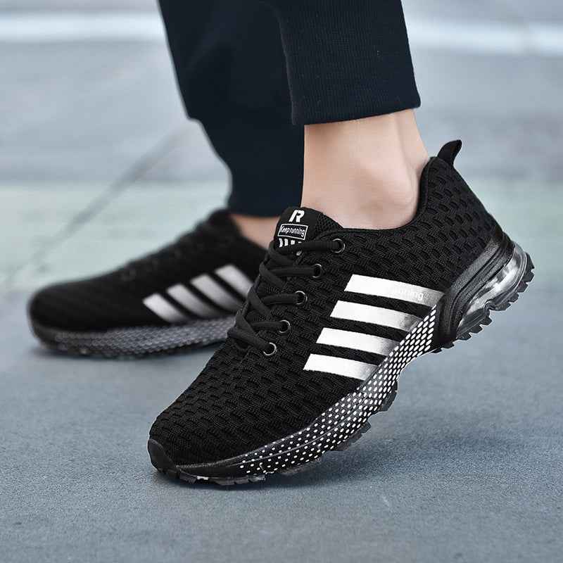 Best selling couple sports shoes breathable mesh outdoor men and women running shoes sports shoes fitness jogging shoes men - Luxovo.cc