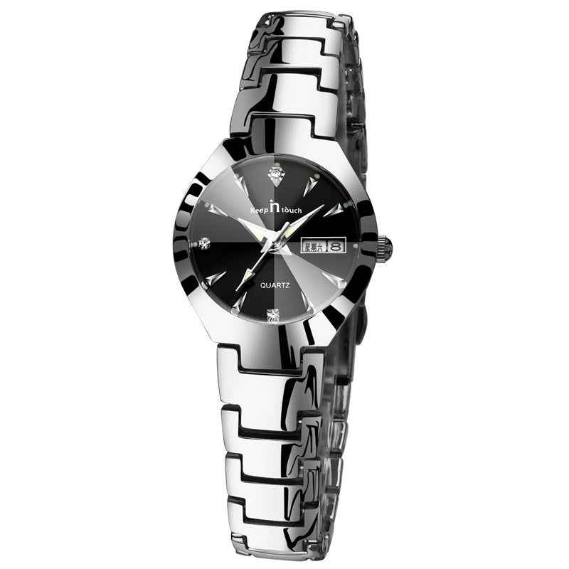 Luminous watch couple watch calendar quartz watch - Luxovo.cc