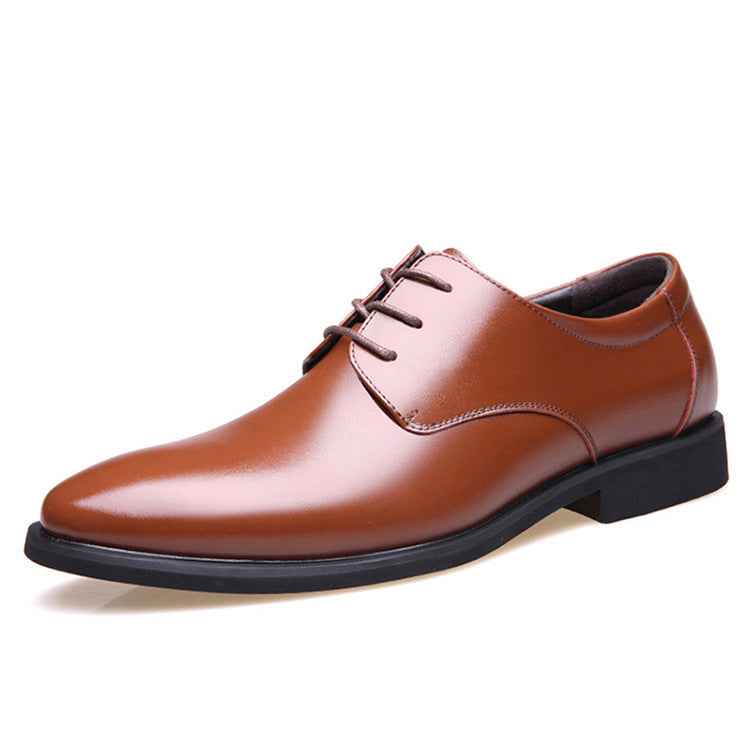 Daily pointed formal leather shoes - Luxovo.cc