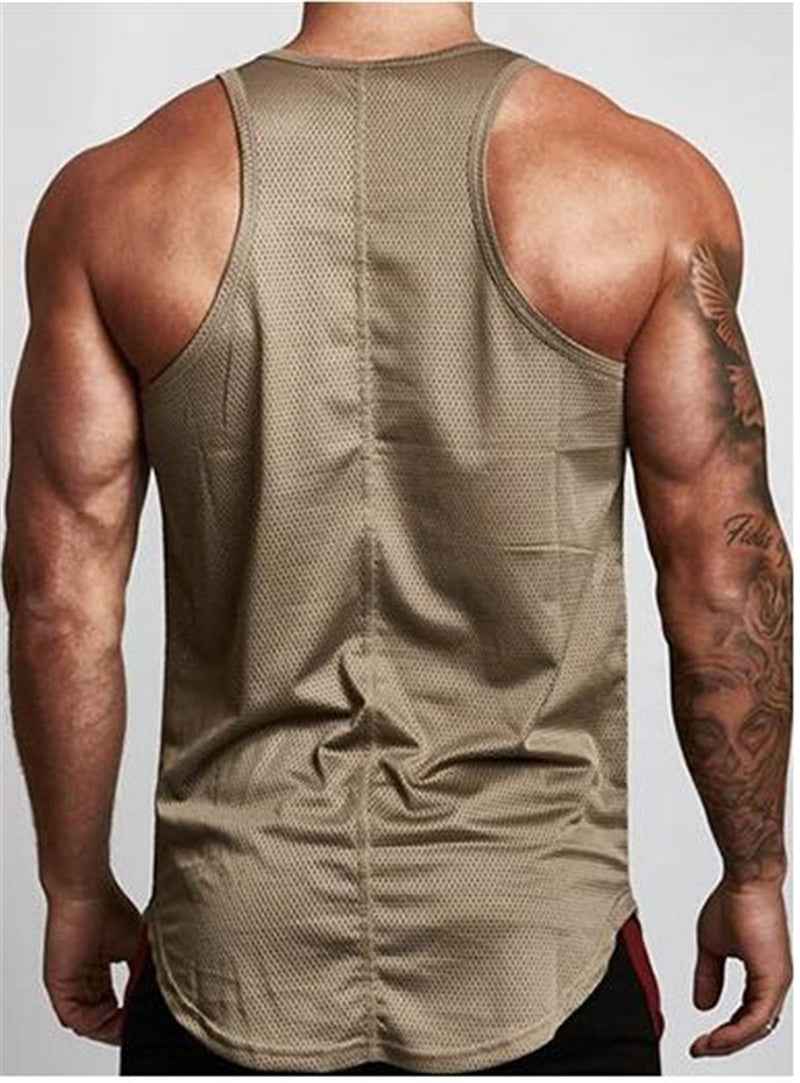 gym clothes tank top sportswear vest men - Luxovo.cc