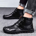 Leather shoes leather men casual shoes - Luxovo.cc