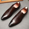 Men's Lace-up Formal Shoes Black Work - Luxovo.cc