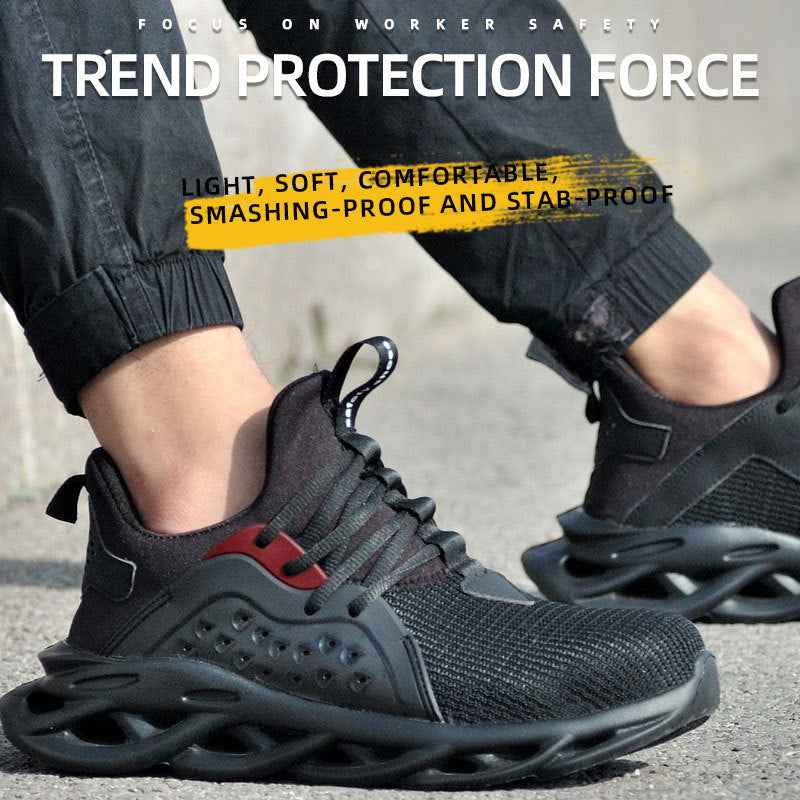 Indestructible Work Shoes Sneakers Men Anti-puncture Safety Shoes - Luxovo.cc