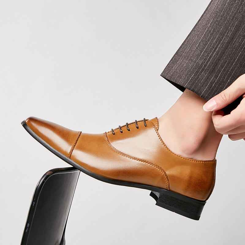 New Japanese Business Leather Formal Shoes - Luxovo.cc
