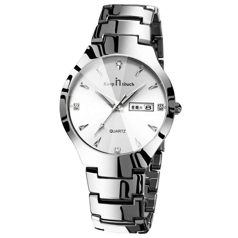 Luminous watch couple watch calendar quartz watch - Luxovo.cc