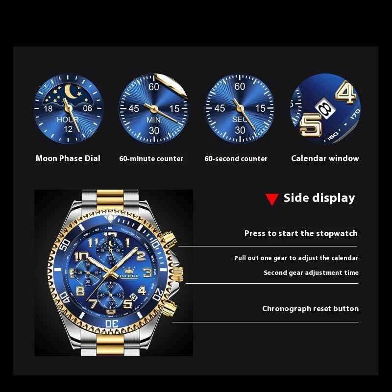 Multi-function Watch Men's Watch - Luxovo.cc