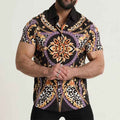 Digital Printed Lapel Shirt For Men - Luxovo.cc