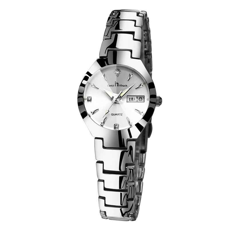 Luminous watch couple watch calendar quartz watch - Luxovo.cc