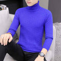Slim-fit Sweater Men High Neck Bottoming T-shirt Sweater Men - Luxovo.cc