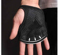Black Breathable Weightlifting Sports Gym Half Finger Protector Gloves - Luxovo.cc