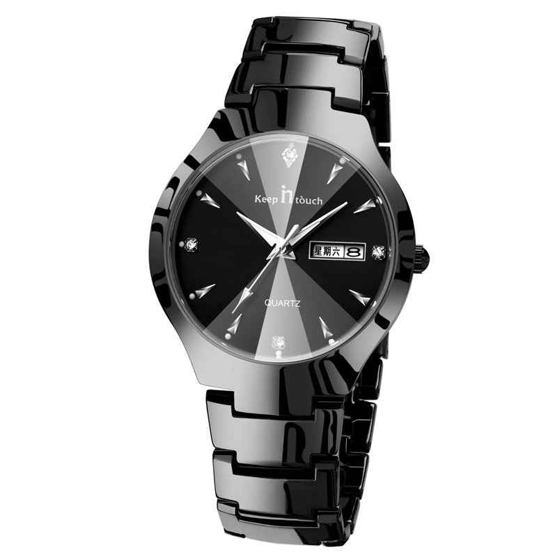 Luminous watch couple watch calendar quartz watch - Luxovo.cc