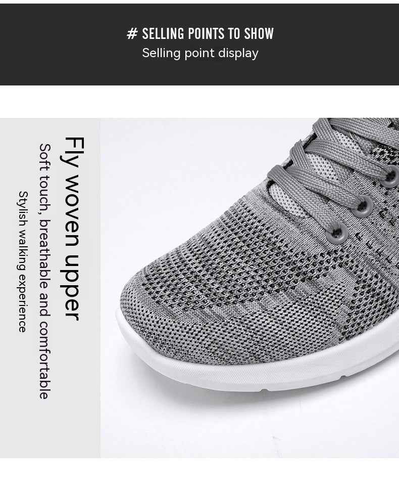 Men's Shoes Korean Casual Breathable Shoes Running Shoes Trendy Sneakers Men - Luxovo.cc