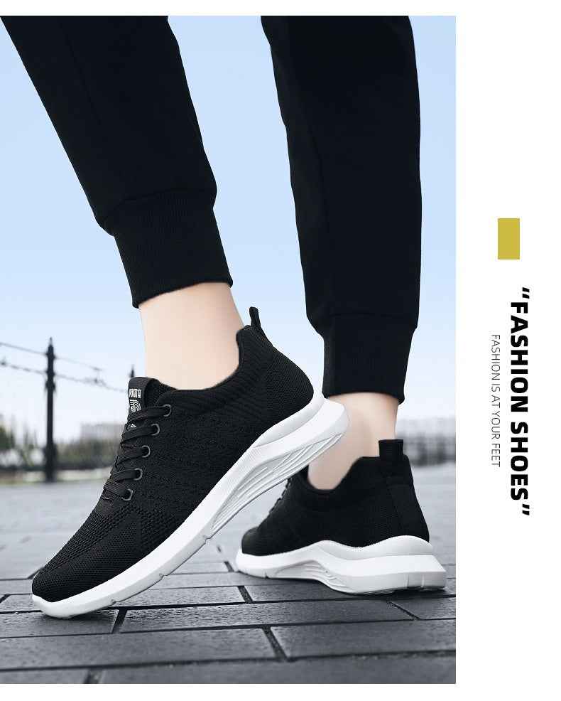 Men's Shoes Korean Casual Breathable Shoes Running Shoes Trendy Sneakers Men - Luxovo.cc