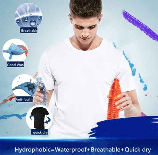 Quick-drying Waterproof Anti-fouling T-shirt Couple Half Sleeve Bottoming Shirt - Luxovo.cc