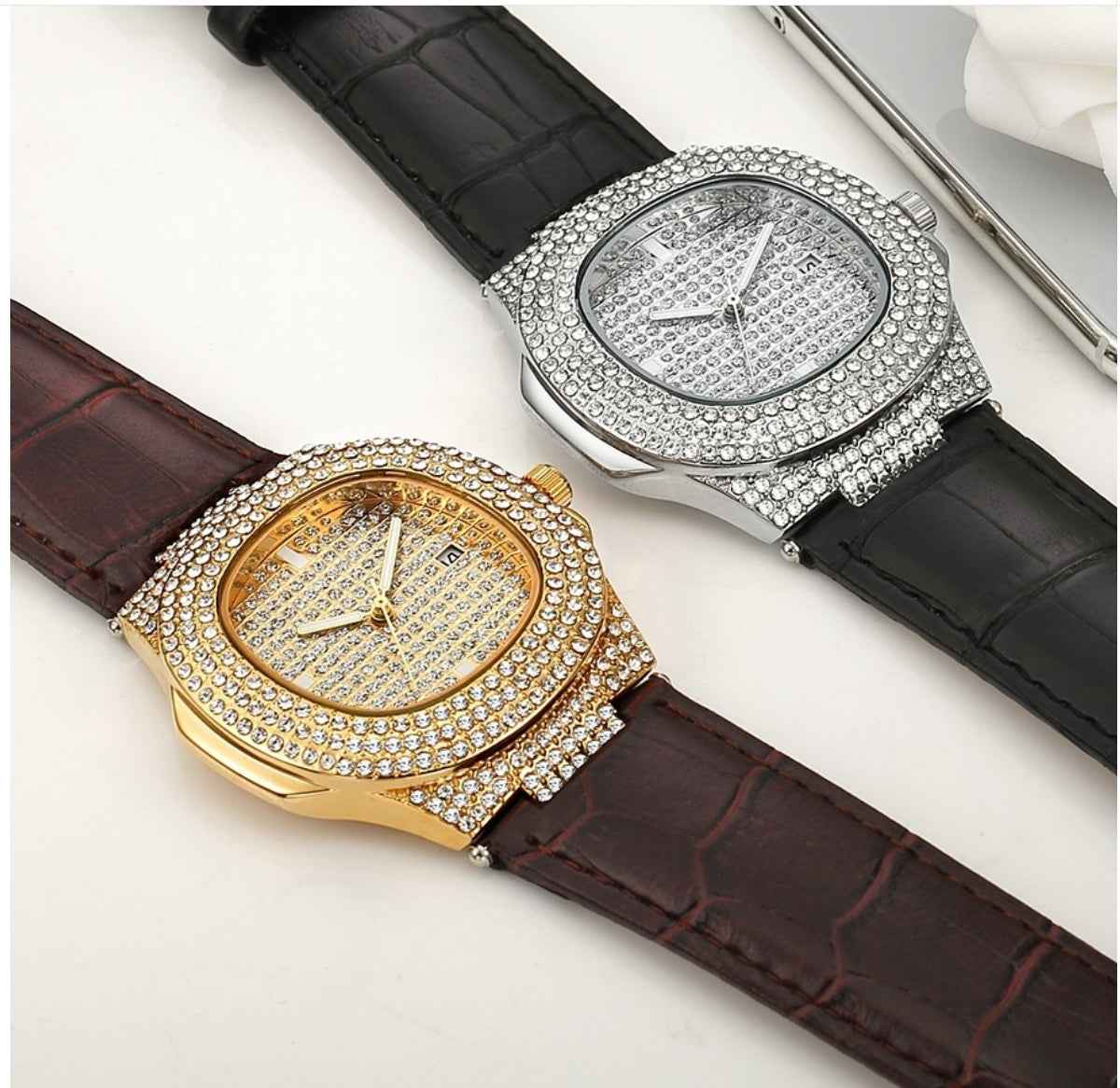 Quartz Diamond Watch Belt watch - Luxovo.cc