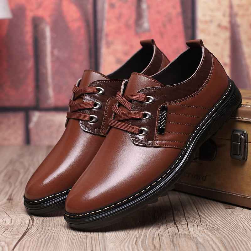 The new shoes shoes fall men's business casual shoes men shoes shoes round British Dad - Luxovo.cc