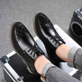 Fashion British plus size shoes men - Luxovo.cc