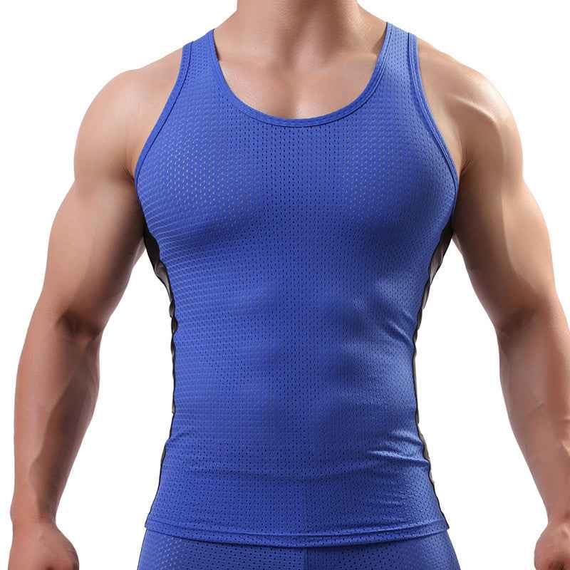 Men's Sports Vest Tank Tops Fitness Mesh Breathable - Luxovo.cc