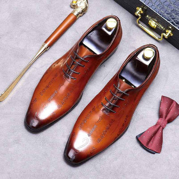 Men's Business Formal Leather Shoes - Luxovo.cc
