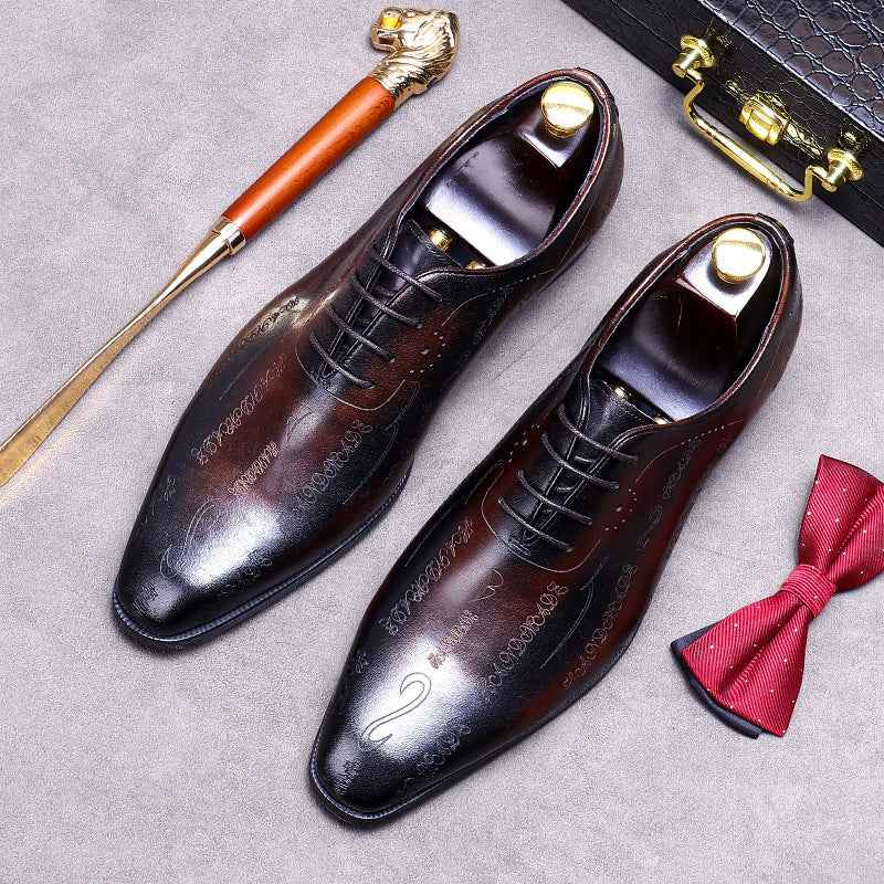 Men's Business Formal Leather Shoes - Luxovo.cc