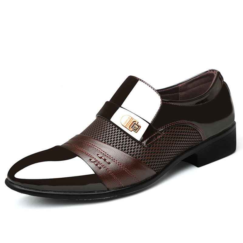 Business Formal Youth British Leather Shoes - Luxovo.cc