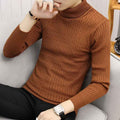 Slim-fit Sweater Men High Neck Bottoming T-shirt Sweater Men - Luxovo.cc
