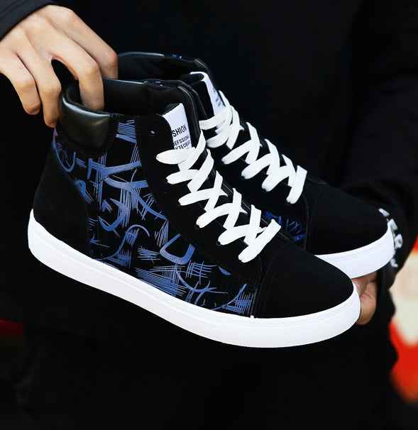 Spring high top shoes Korean Edition men''s shoes - Luxovo.cc