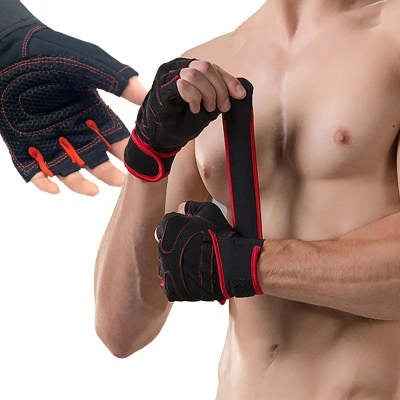 Outdoor Weightlifting Mountaineering Basketball Sports Half Finger Sports Dumbbell Training Lengthened Fitness Gloves - Luxovo.cc