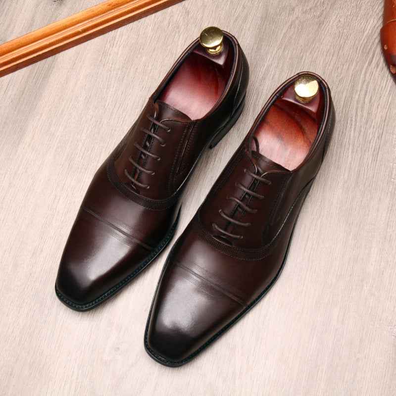 Fashion Mens Formal Leather Shoes - Luxovo.cc