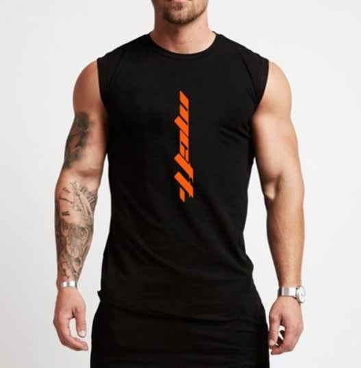 Gym Sleeveless Shirt Cotton Tank Top for Men Sportswear Vest - Luxovo.cc