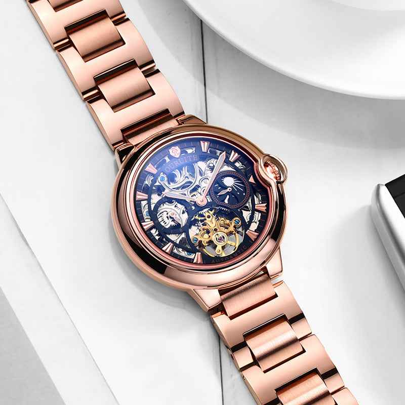 Mechanical watch hollow waterproof watch - Luxovo.cc