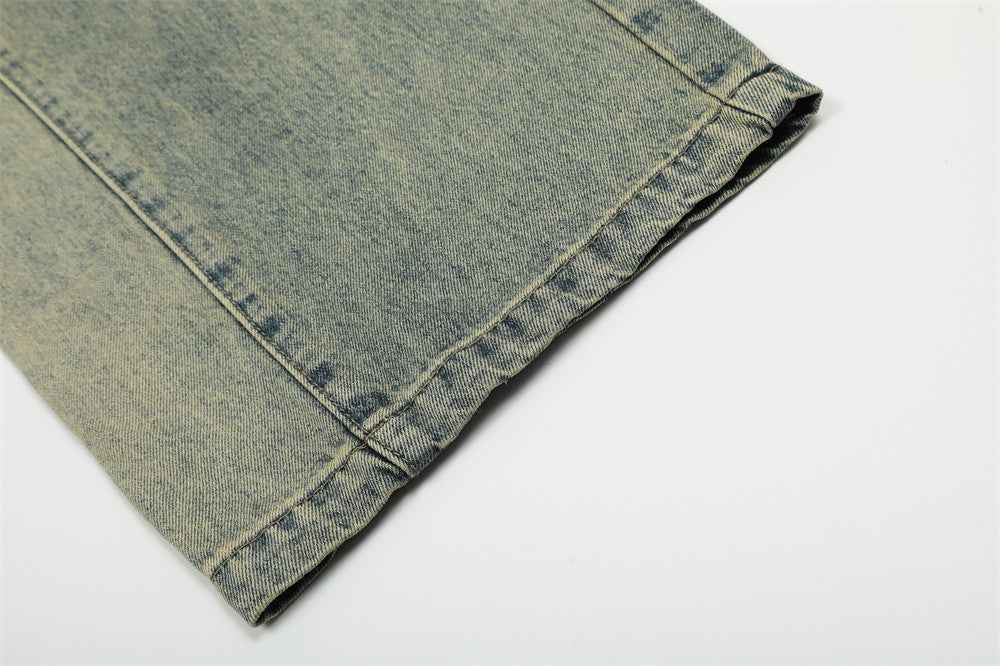 Fashion Washed And Worn Jeans Men