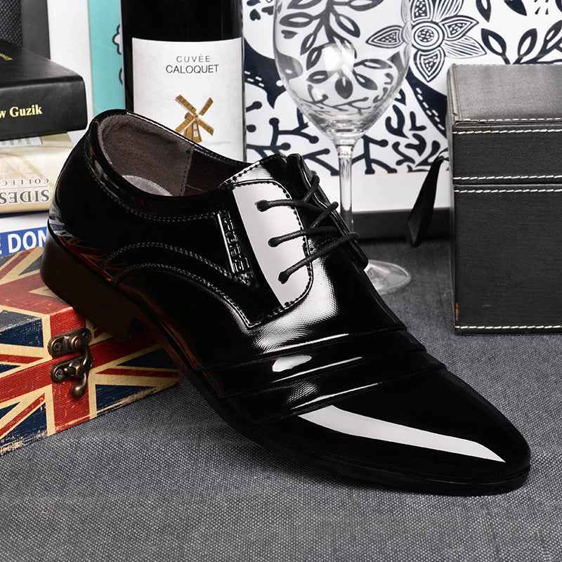 Men's casual business formal leather shoes - Luxovo.cc