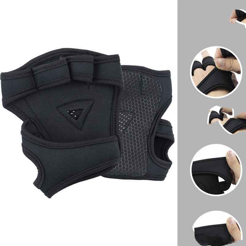 Men's And Women's Fitness Iron Cotton Equipment Training Dynamic Cycling Anti-slip Anti-callus Breathable Weightlifting Gloves - Luxovo.cc