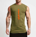 Gym Sleeveless Shirt Cotton Tank Top for Men Sportswear Vest - Luxovo.cc