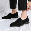 Pointed Casual Shoes British Suede Men - Luxovo.cc