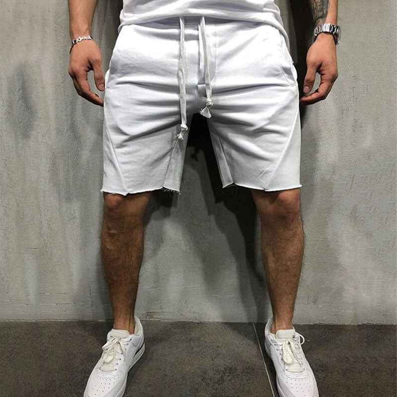 summer mens gym sports sport grey shorts for men - Luxovo.cc