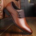 46 leather business 45 formal pointed shoes - Luxovo.cc