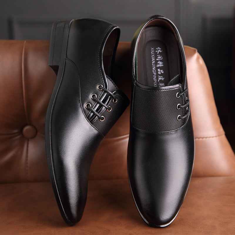 46 leather business 45 formal pointed shoes - Luxovo.cc