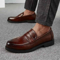 British business men's formal leather shoes - Luxovo.cc