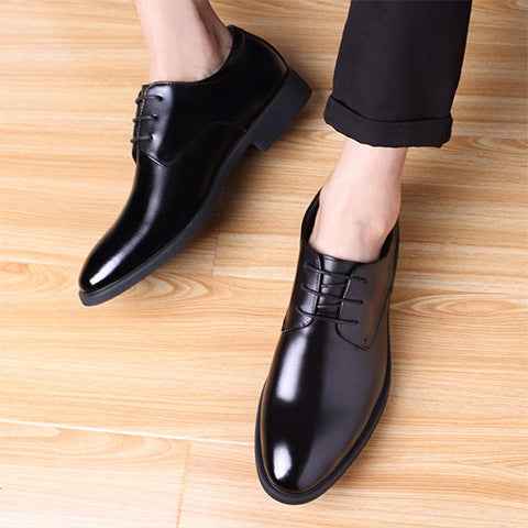 Men's Leather Shoes Business Formal Wear - Luxovo.cc