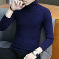 Slim-fit Sweater Men High Neck Bottoming T-shirt Sweater Men - Luxovo.cc
