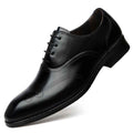 Formal Leather Shoes British Men Brogue Pointed-toe Lace - Luxovo.cc