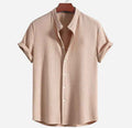 Short Sleeve Loose Shirt Top Summer Mens Clothing - Luxovo.cc