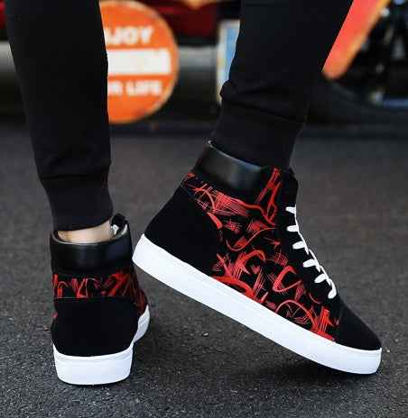 Spring high top shoes Korean Edition men''s shoes - Luxovo.cc